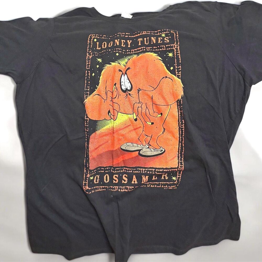 Vintage Looney Tunes Gossamer T-Shirt – Woman’s Size XL, Black Graphic Tee, Hall - Picture 3 of 5